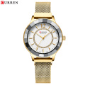 CURREN 9066 Luxury Quartz Watch Fashion Design Charming Rhinestone Watches Women Stainless Steel Band Clock Female reloj mujer